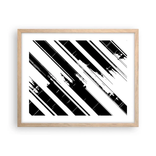 Póster en marco roble claro - Composición intensa y dinámica - 50x40 cm