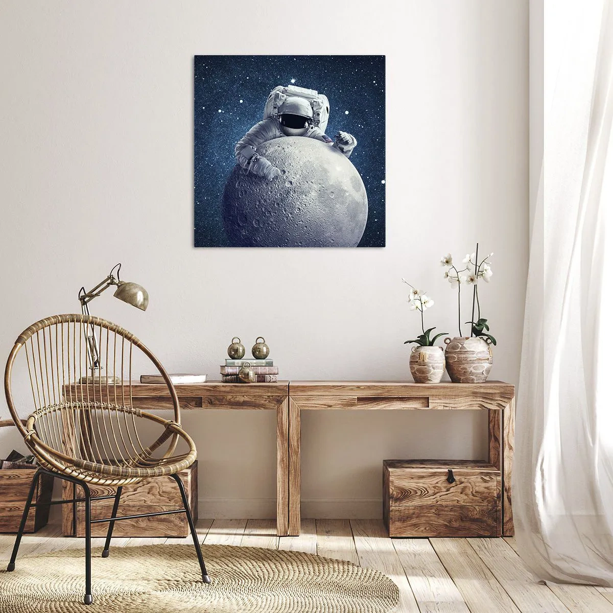 Cuadro sobre lienzo - Impresión de Imagen - Bromista espacial - 30x30 cm