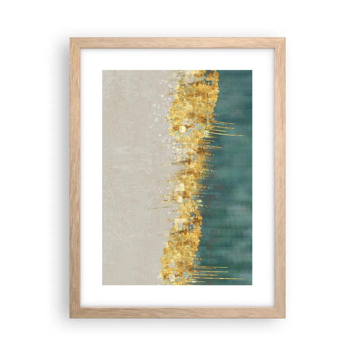 Póster en marco roble claro - La frontera dorada - 30x40 cm