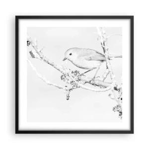 Póster en marco negro - Mañana de invierno - 50x50 cm
