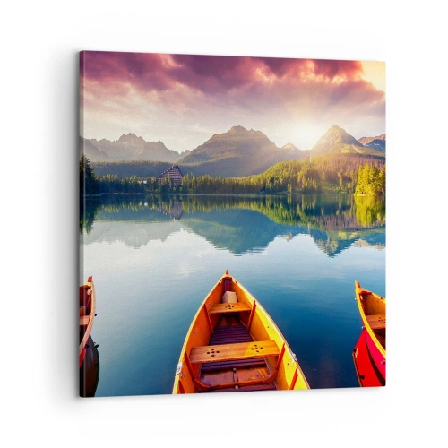 Cuadro sobre lienzo - Impresión de Imagen - Frente a la naturaleza - 60x60 cm