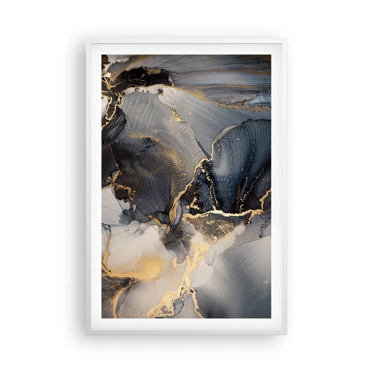 Póster en marco blanco - La vida de una piedra - 61x91 cm