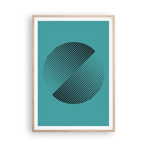 Póster en marco roble claro - El círculo: una variación geométrica - 70x100 cm