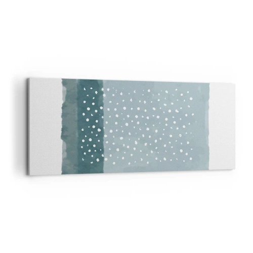 Cuadro sobre lienzo - Impresión de Imagen - Creación sobre azul - 100x40 cm