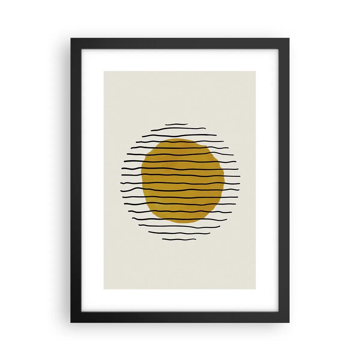 Póster en marco negro - Abstracción cálida - 30x40 cm