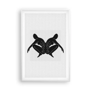 Póster en marco blanco - Un alma compartida - 61x91 cm