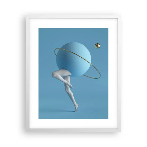 Póster en marco blanco - Y los planetas se vuelven locos - 40x50 cm