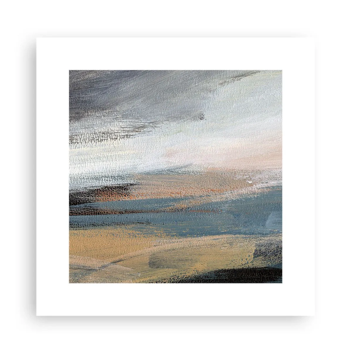 Póster - Abstracción: paisaje nórdico - 30x30 cm