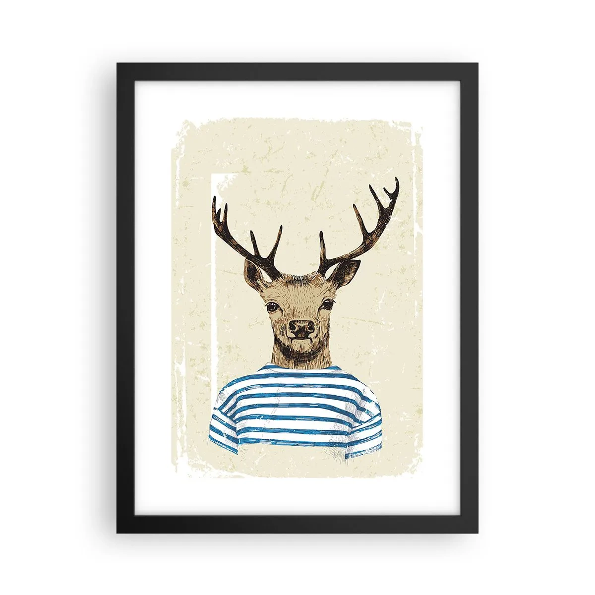 Póster en marco negro - Porque me gustan las camisas de rayas - 30x40 cm