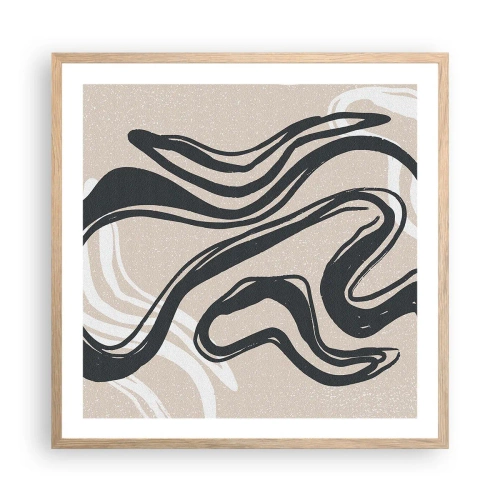 Póster en marco roble claro - Expresión multiplicada - 60x60 cm