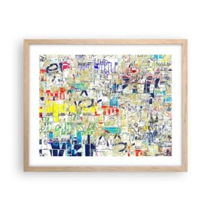 Póster en marco roble claro - Simplemente agradable a la vista - 50x40 cm
