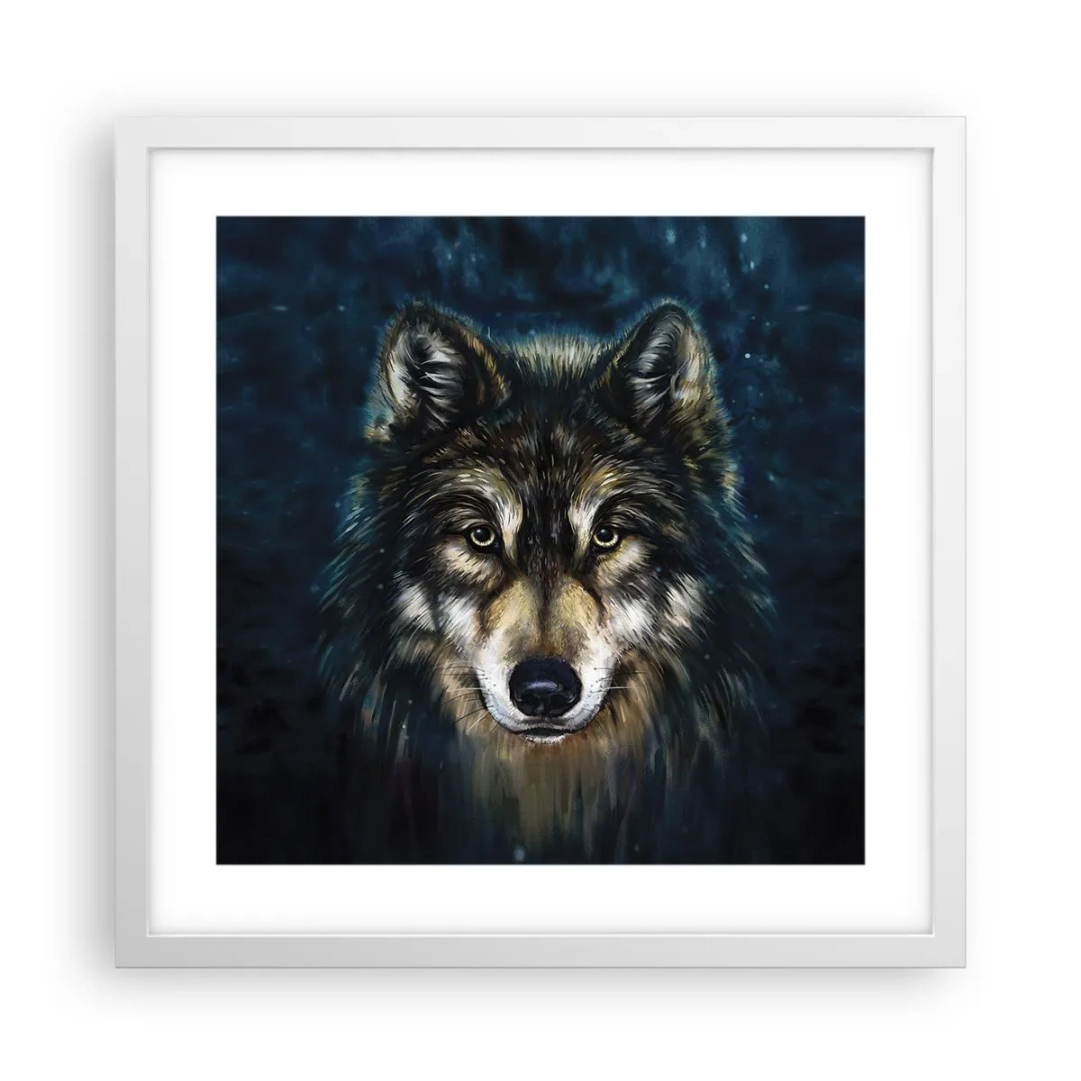 Póster en marco blanco - ¿Alfa? Y omega - 40x40 cm