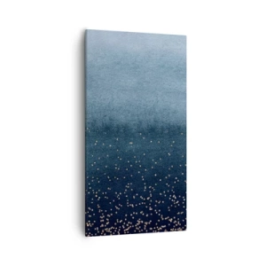 Cuadro sobre lienzo - Impresión de Imagen - Composición - fases azules - 55x100 cm