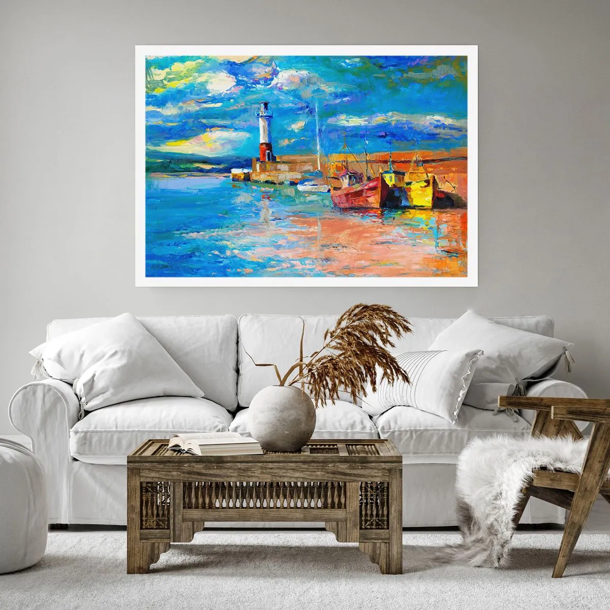 Póster - Tarde en la bahía del arco iris - 70x50 cm