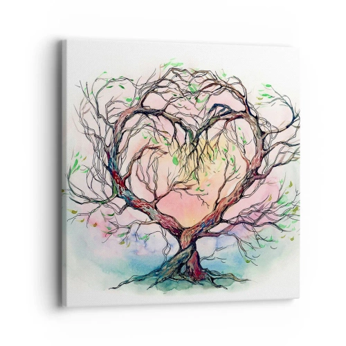 Cuadro sobre lienzo - Impresión de Imagen - Juntos contra los vientos - 40x40 cm