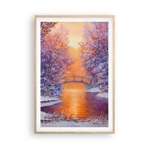 Póster en marco roble claro - Reunámonos aquí - 61x91 cm