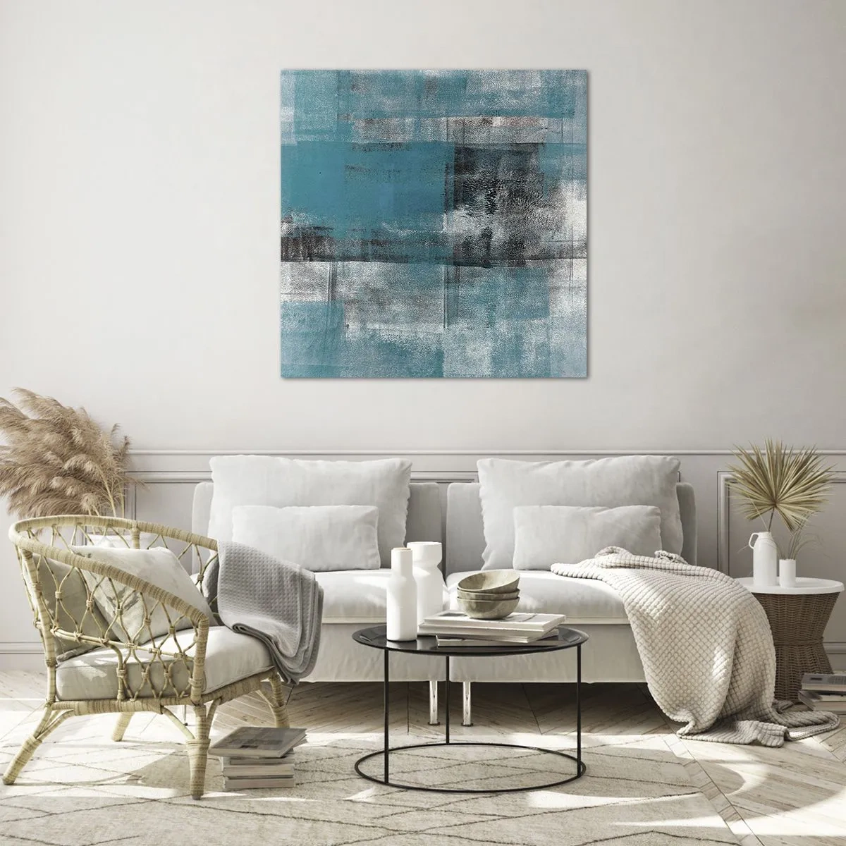 Cuadro sobre vidrio - Impresiones sobre Vidrio - Agua y aire - 70x70 cm