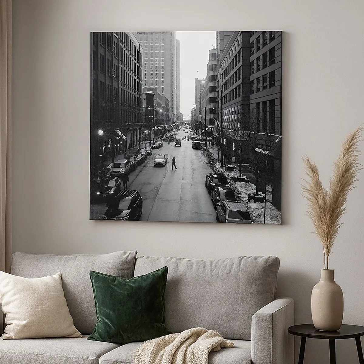 Cuadro sobre lienzo - Impresión de Imagen - Un día como otro cualquiera - 30x30 cm