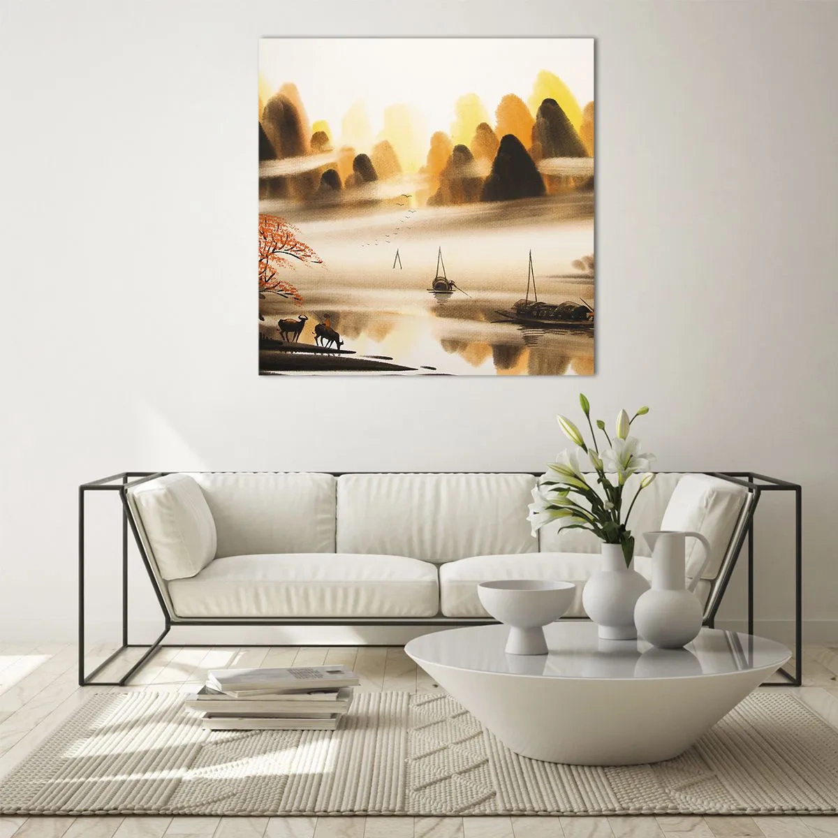 Cuadro sobre vidrio - Impresiones sobre Vidrio - Más allá del Lejano Oriente - 60x60 cm