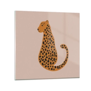 Cuadro sobre vidrio - Impresiones sobre Vidrio - El estampado de leopardo está de moda - 70x70 cm