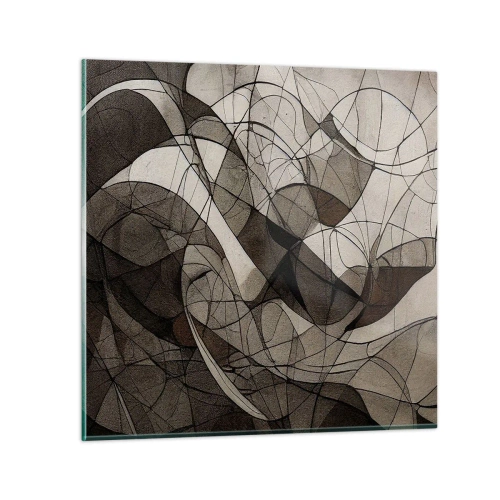 Cuadro sobre vidrio - Impresiones sobre Vidrio - Circulación en colores tierra - 40x40 cm