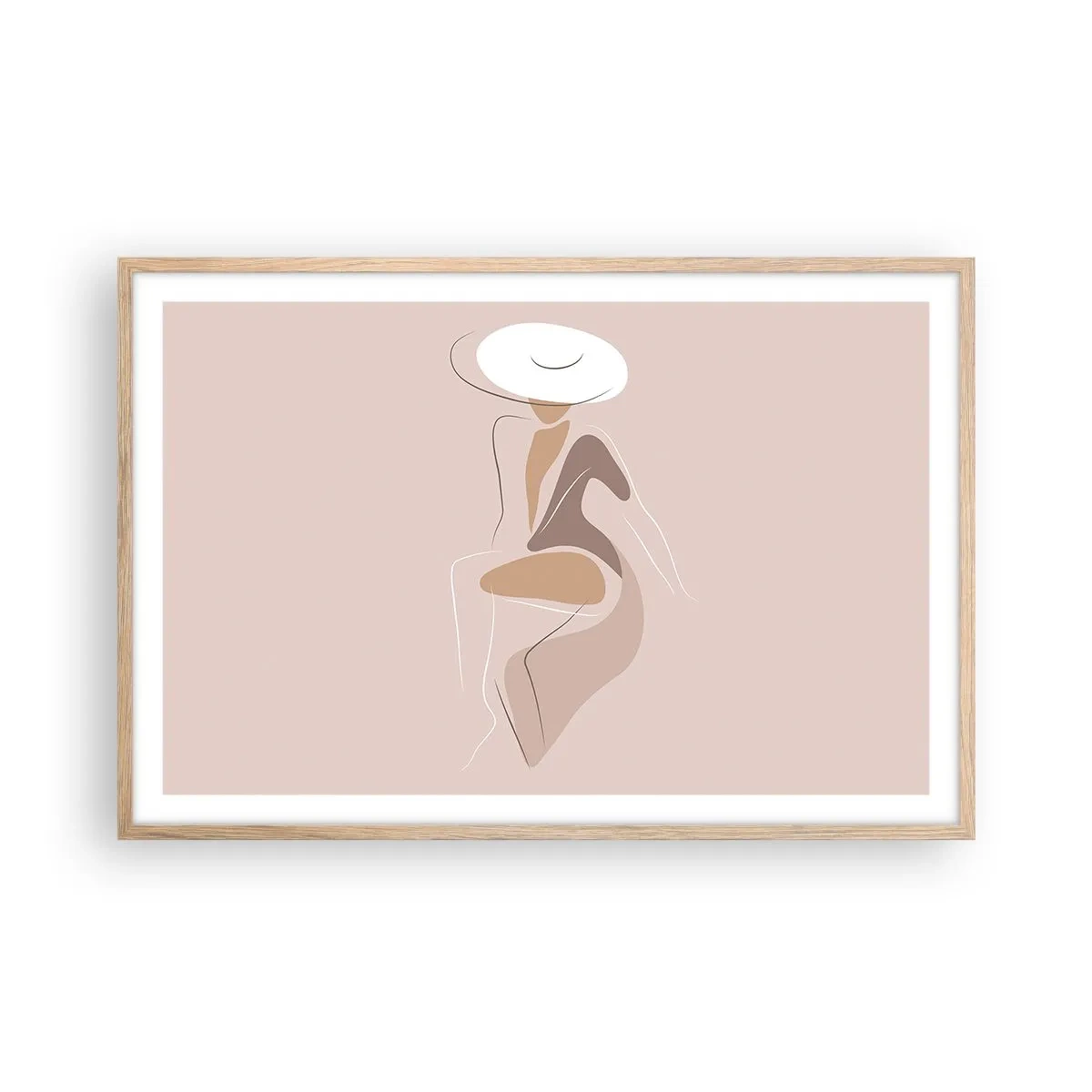 Póster en marco roble claro - Una auténtica dama - 91x61 cm