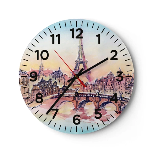 Reloj de pared - Reloj de vidrio - Única en el mundo - 30x30 cm