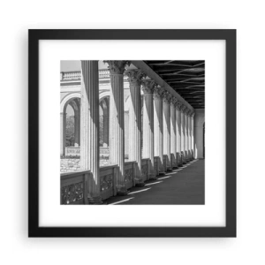 Póster en marco negro - Galería soleada - 30x30 cm