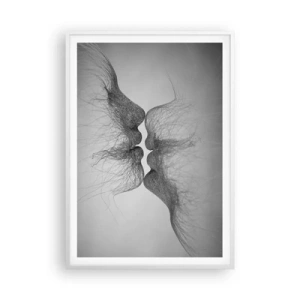 Póster en marco blanco - Beso del viento - 70x100 cm