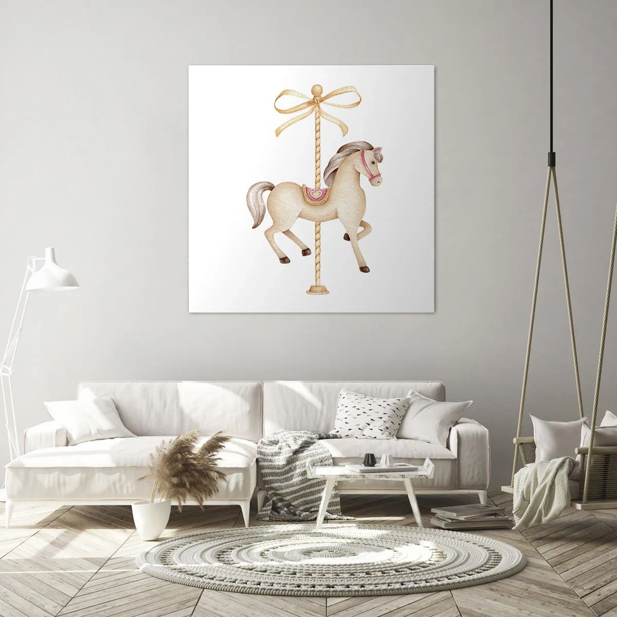 Cuadro sobre lienzo - Impresión de Imagen - Al trote grácil - 70x70 cm