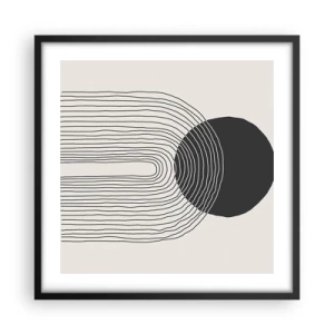 Póster en marco negro - Temblor y certeza - 50x50 cm