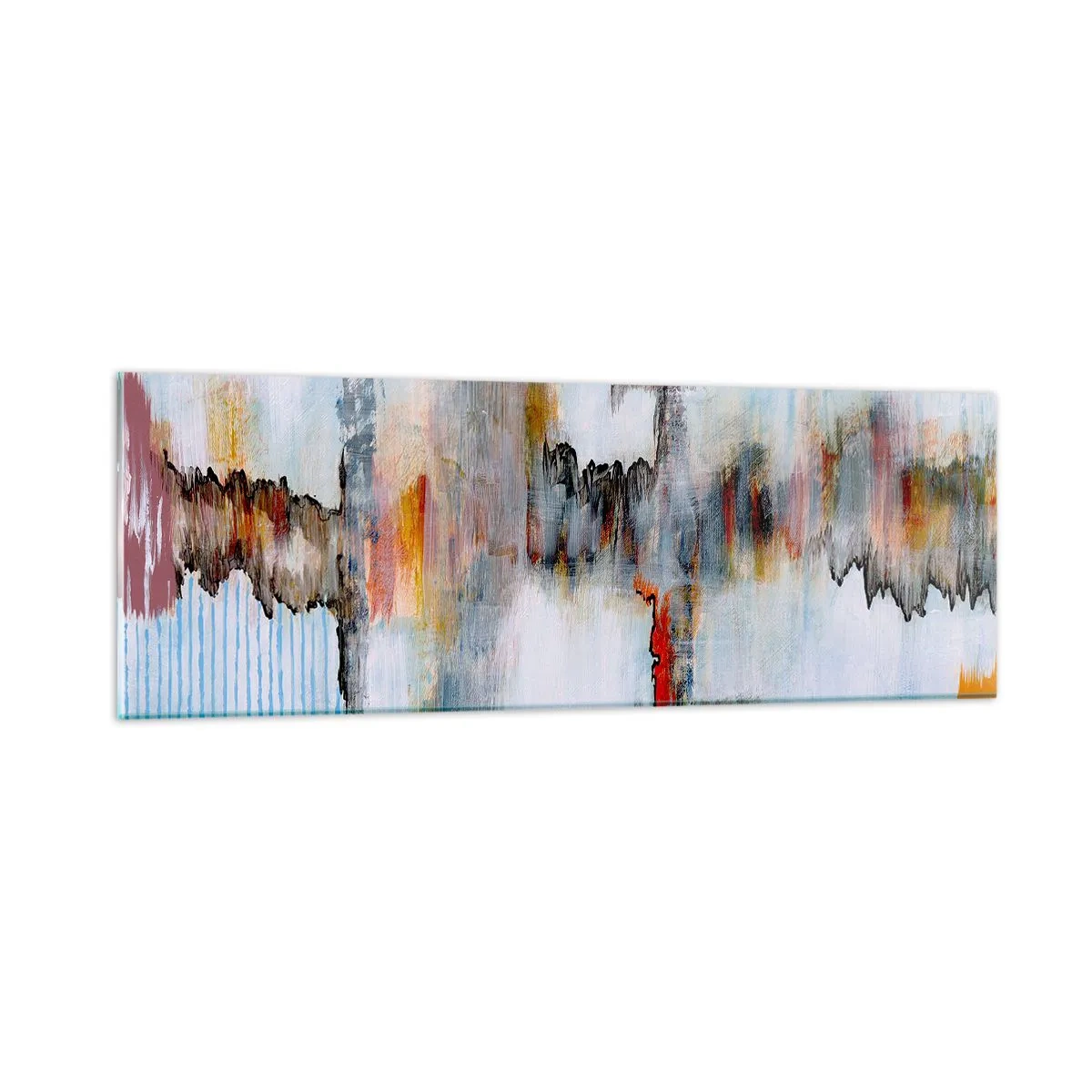 Cuadro sobre vidrio - Impresiones sobre Vidrio - Abstracto sobre el agua - 90x30 cm