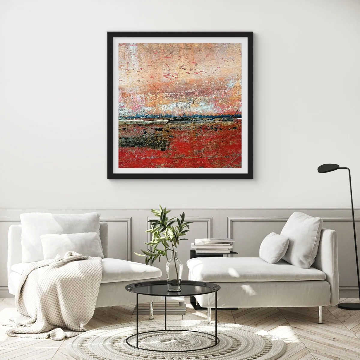 Póster en marco negro - Tal vez sea el mar - 60x60 cm