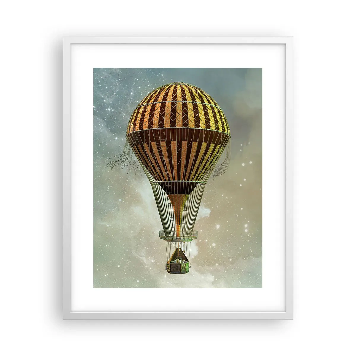 Póster en marco blanco - Vuelos pioneros - 40x50 cm