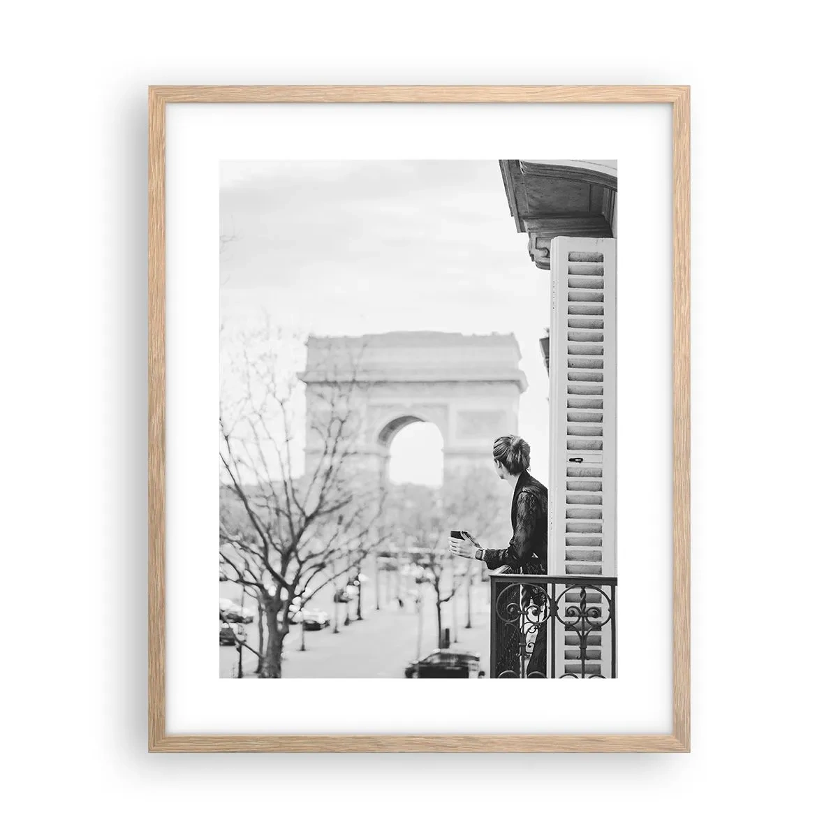 Póster en marco roble claro - Una habitación con vistas - 40x50 cm