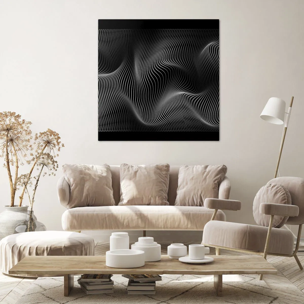 Cuadro sobre lienzo - Impresión de Imagen - La danza de la luz en el espacio - 30x30 cm
