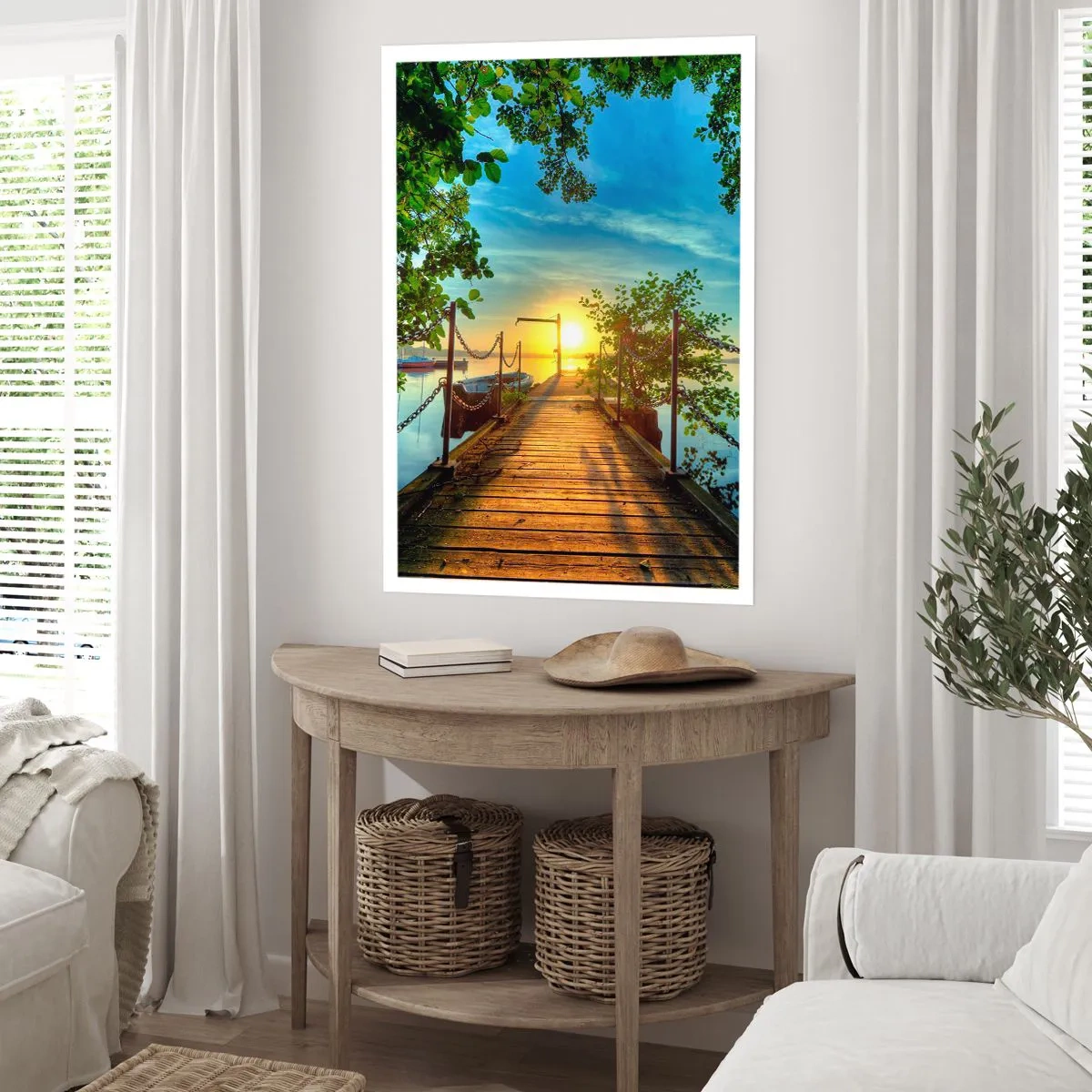 Póster - Atardecer junto al agua - 70x100 cm
