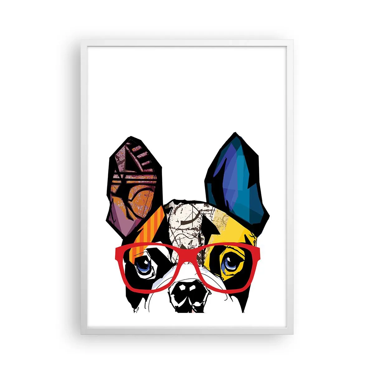 Póster en marco blanco - El intelectual - 50x70 cm