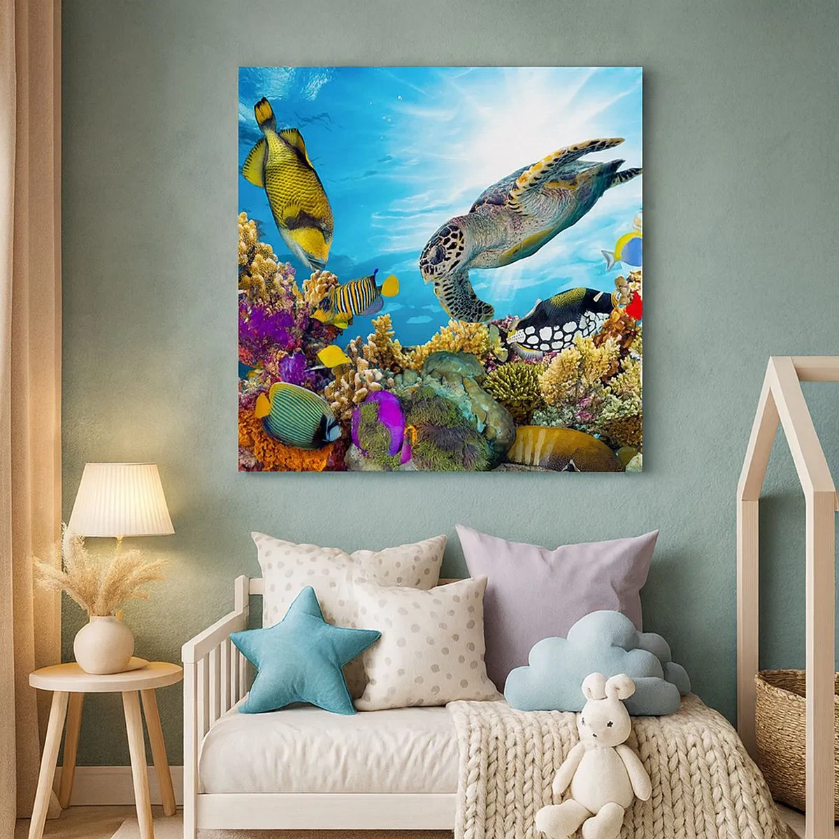 Cuadro sobre lienzo - Impresión de Imagen - Paseo del coral - 30x30 cm