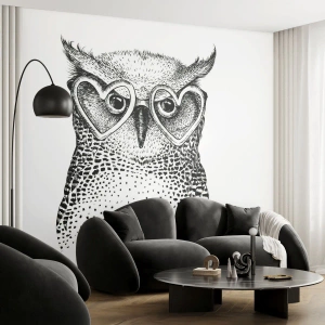 Fotomural Autadhesivo Deluxe Sticker - Con sabiduría y amor - Búho, Para niños, animales - 150x105 cm