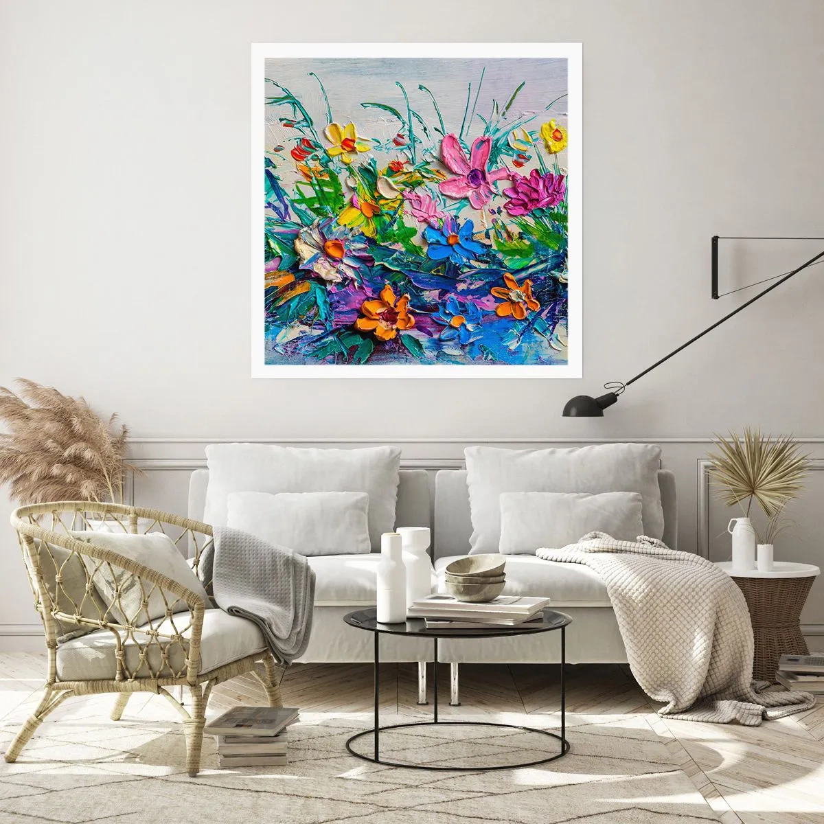 Póster - La energía de las flores - 40x40 cm