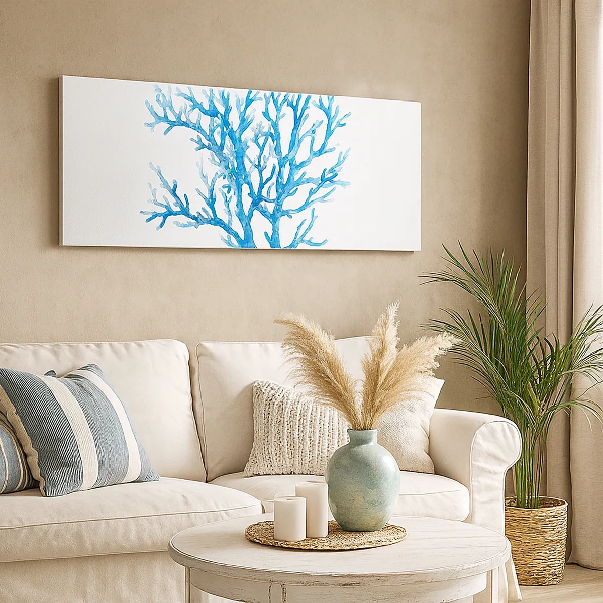 Cuadro sobre lienzo - Impresión de Imagen - Filigrana marina - 30x30 cm