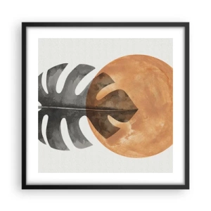 Póster en marco negro - Siempre el sol - 50x50 cm