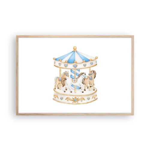 Póster en marco roble claro - Dulce infancia - 91x61 cm