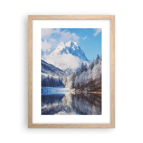 Póster en marco roble claro - Guardia de nieve - 30x40 cm