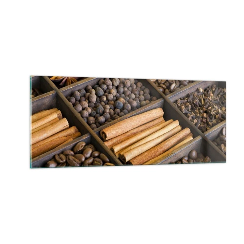 Cuadro sobre vidrio - Impresiones sobre Vidrio - Un tesoro de aromas - 100x40 cm