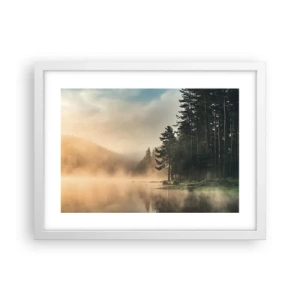 Póster en marco blanco - El nacimiento de un día - 40x30 cm