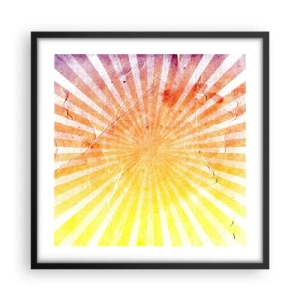 Póster en marco negro - Renacer del sol - 50x50 cm