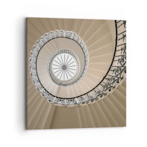 Cuadro sobre lienzo - Impresión de Imagen - En el interior de una concha - 70x70 cm