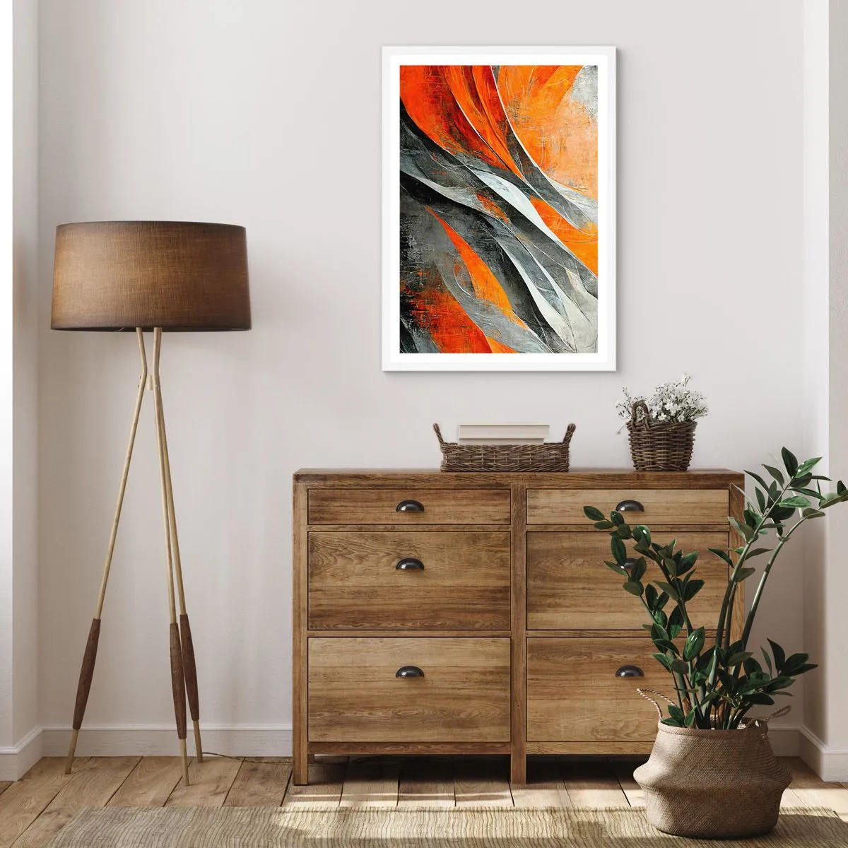 Póster en marco blanco - Calor y frío - 40x50 cm